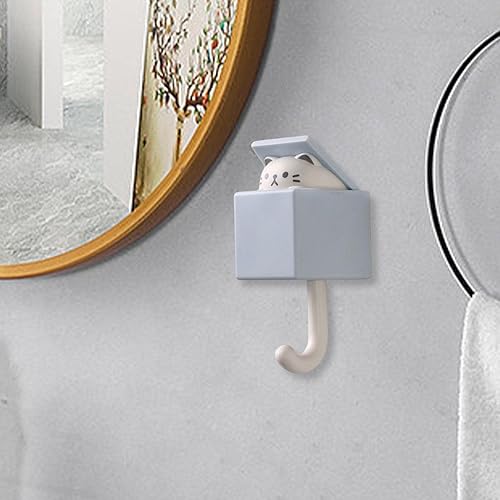 Sakamura Chat Mignons,Porte-clés Chat sans Trace pour Mur - Organisateur décoratif Cuisine Salle Bain pour Manteau écharpe Rasoir luffa Peignoir clés Suspendus - Nail Gallerys