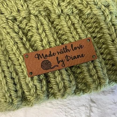 HERSTL 50pcs Étiquette en Cuir De Couture, Personnalisé avec Un Logo Personnalisé Ou Un Texte pour Les Chapeaux Tricots Tag, Crochet Et Marques Faites À La Main Étiquettes De Vêtements - Nail Gallerys