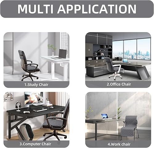 AQIGR Housse de Chaise de Bureau Réversible Housse de Fauteuil Rotatif Résistante à l'eau avec Boucle Antidérapante pour Protéger Les Chaises Pivotantes (Color : #3, Size : XL) - Nail Gallerys