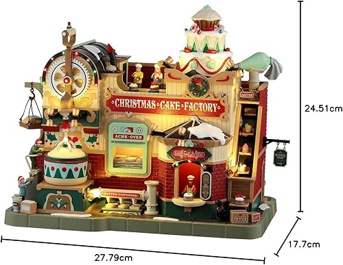 Lemax Christmas Cake Factory 45268 Kit de fabrication de gâteaux avec adaptateur 4,5 V - Nail Gallerys