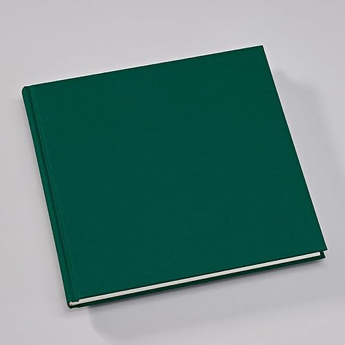 Semikolon 364094 Livre d'or - 25 x 23 cm - Avec 180 pages vierges à personnaliser soi-même - Marque-page - Vert forêt - Nail Gallerys