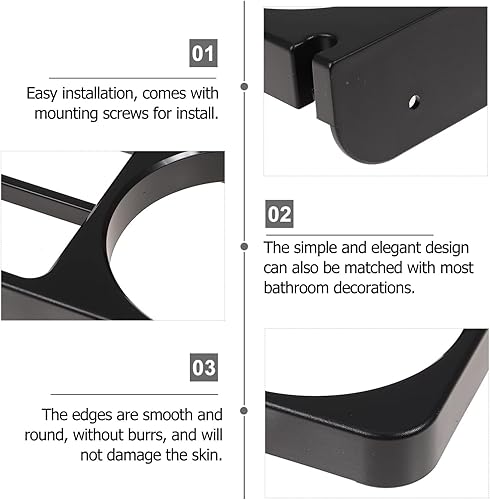 YUET Porte Sèche Cheveux, Support Seche Cheveux et Lisseur, Support Mural pour Organisateur de Sèche-Cheveux avec Range-Câbles pour Hôtel de Chambre à Coucher de Salle de Bain (Blanc) - Nail Gallerys