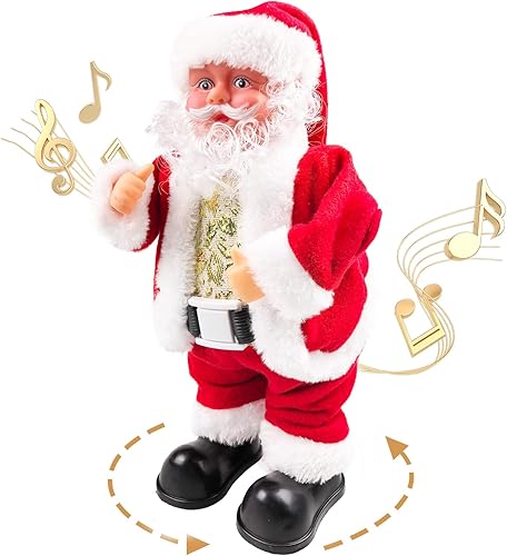 Pere Noel Qui Danse, Père Noël Secouant Les Fesses Jouets de Noël Chanteurs et Dansants, Poupées Électriques pour Enfants Chansons en Anglais - Nail Gallerys