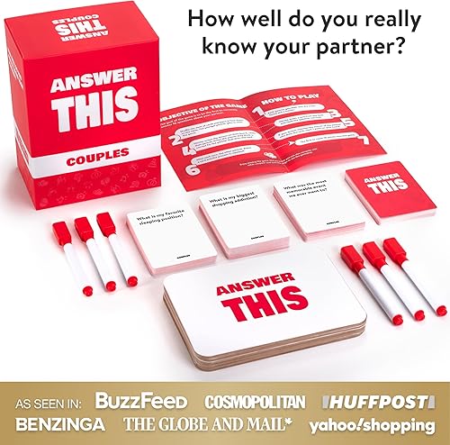 The World Game Answer This - Couples - Anglais - Connaissez-Vous Bien Votre Partenaire ? - Jeu de Cartes de Relations pour Soirée Romantique - Super Idée de Cadeau pour Anniversaire et Saint-Valentin - Nail Gallerys