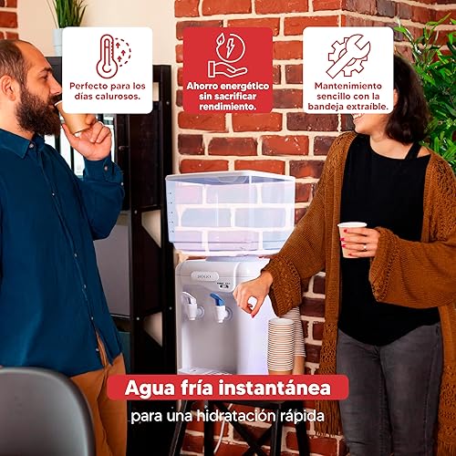 SOGO SS-12010 Distributeur d'eau électrique et Refroidisseur avec 2 robinets, réservoir de 5 litres, Blanc sans BPA - Nail Gallerys