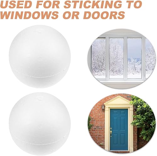 KALLORY 6 Pièces Boules De Mousse Artisanales 10 Cm Mini Boule De Ronde Lisse En Polystyrène Mousse De Modélisation Creuse Pour Les Faveurs De Fête De Mariage De Noël Projet De - Nail Gallerys