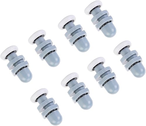 Lot de 8 roulettes coulissantes en plastique pour porte de salle de bain en verre (20 mm) - Nail Gallerys