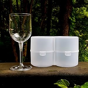 Lot de 2 verres à vin à emporter.