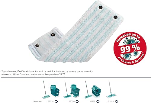 Leifheit Housse Clean Twist M - Combi M Micro Duo en Lot de 4 - Nail Gallerys