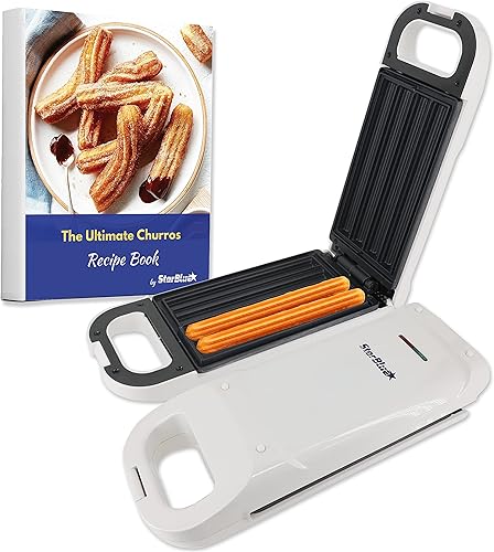 StarBlue Appareil A Churros Avec Livre De Recettes Inclus, Cuisson Saine Et Sans Huile En Quelques Minutes, 220-240 V Ca, 50/60 Hz, 750 W, Prise Europeenne - Nail Gallerys