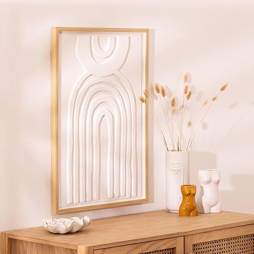 Atmosphera - Déco Murale Bobby 50x70cm Blanc - Nail Gallerys