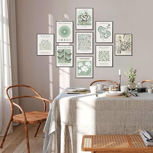 Lot de 9 affiches murales vintage de villes de voyage – Impressions sur toile de peintures pour salon, chambre à coucher, salle de bain, décoration d'intérieur, 20,3 x 25,4 cm, sans cadre - Nail Gallerys