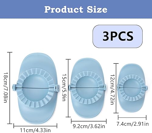 3 Pièces Moule à Boulettes en Plastique, Moules à Raviolis Multifonctionnels, Moule à Boulette Outil, pour Faire Des Boulettes, Des Autocollants de Pot, Des Emballages de Tarte - Nail Gallerys