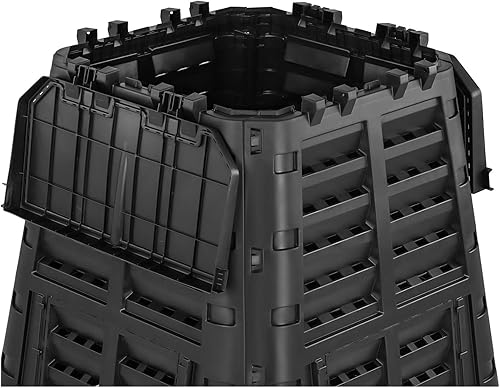 hillvert HT-COMP-740 Composteur De Jardin Rapide Thermocomposteur Bac Boite De Compostage ? Compost Extérieur (740 l, Arrosage Goutte-?-Goutte, Ventilation) - Nail Gallerys