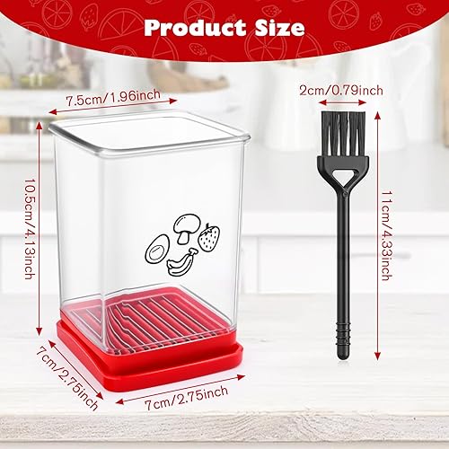 RISVOWO Coupe Fruits et Legumes, Trancheuse à Fruits avec Brosse de Nettoyage, Coupe Oeuf, Decoupe Fruits Actionné Manuellement, Gadget de Cuisine, Fruit Slicer Cutter Cup pour bananes, fraises, œufs - Nail Gallerys
