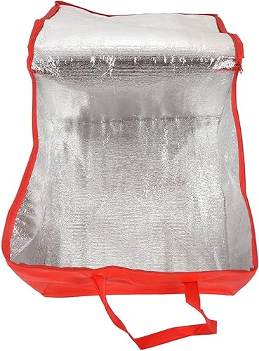 Oikabio Grand sac de refroidissement pliable Sac isotherme portable Aliments Gâteau Sac isotherme en aluminium Boîte à glace étanche Boîte à lunch Boîte à déjeuner Sac de transport Rouge - Nail Gallerys