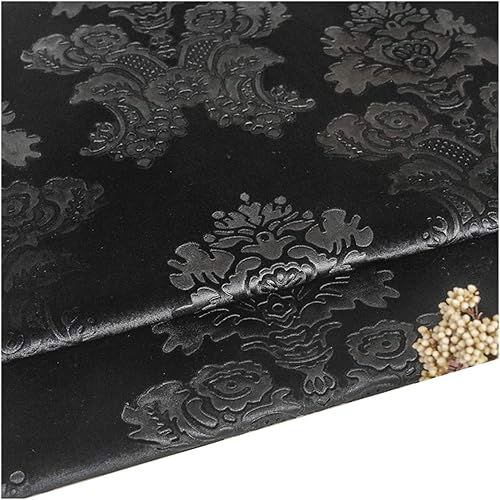 NAKAN Tissu de Velours Gaufré Tissu D'ameublement au Mètre 140cm Large Style Vintage pour Décoration Intérieure, Artisanat de Couture, Housse de Canapé, Rideau(Color:RED2) - Nail Gallerys