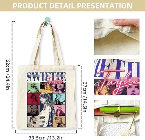 Tote Bag Personnalisé Chanteurs en Toile, T-S Cabas Fourre-Tout pour Femmes et Filles, Transport Réutilisable pour L'école, Voyages, Travail, Cadeaux d'Anniversaire et Noël pour Fans - Nail Gallerys