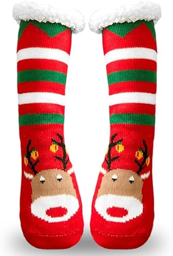 ZJILIXIA Noël Chaussettes,Chaussettes De Sol Antidérapantes En Polaire,Chaussette Chaude Cadeau Noel Adulte,Chaussette Polaire Femme Homme,Chaussettes Chaud Antidérapantes,Cadeau De Noël,Taille 35-42 - Nail Gallerys