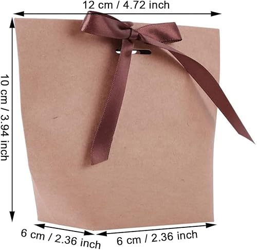 20 Pièces Boites Cadeaux Kraft, Papier Carton de Bonbons, Boite Cadeau Mariage, Sac Papier D'emballage, avec Ruban, pour DIY, Fête, Festival - Nail Gallerys