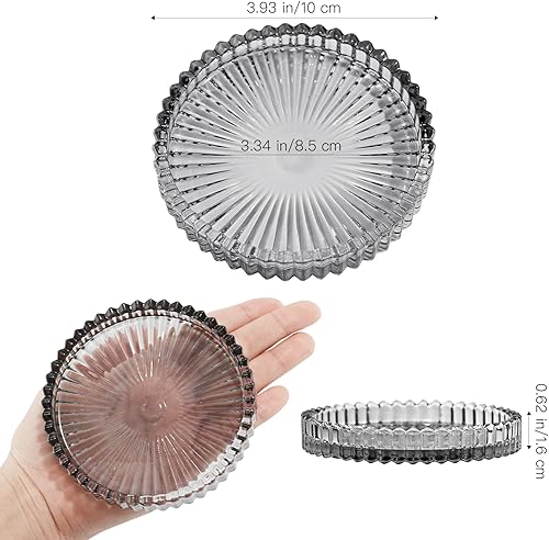 HofferRuffer Lot de 6 bougeoirs en verre pour bougies piliers, décoration de table pour Noël, Halloween, décoration d'intérieur, fête, mariage, transparent - Nail Gallerys