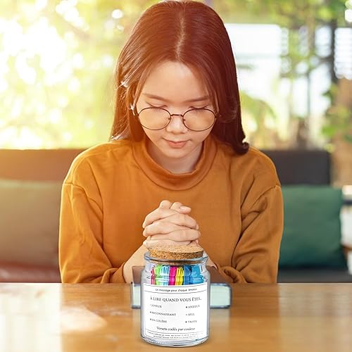 Qkbuza Versets Du Coran En Pot, Versets Bibliques Dans Un Pot Avec 90 Écritures À Colorier, 90 Versets Coran Dans, Versets Confort Bouteille Prière Cartes D'écriture Émotionnelles - Nail Gallerys