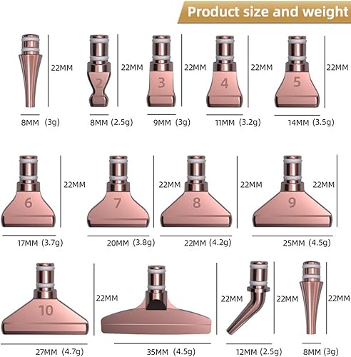 Hsthe Sea 13 pièces Brosse Diamant Pointes en métal Bricolage Diamant Peinture Pointes de Stylo en métal Multi têtes de Stylo de Remplacement pour Bricolage Peinture Artisanat - Nail Gallerys