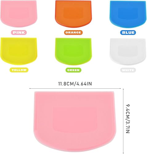 SAIIURV 6 Pcs Corne Patisserie Souple Grattoir à Pâte Plastique, Raclettes à Pâte Coupe-pâte de Boulanger pour Cuisine, Racloir Patisserie Ustensiles à Pâtisserie Accessoires de Décoration pour Gâteau - Nail Gallerys