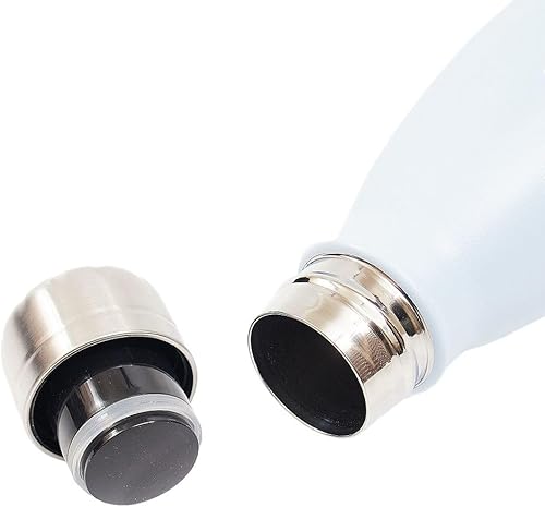 Eco Chic Bouteille isotherme réutilisable en acier inoxydable étanche (bourdons gris) - Nail Gallerys