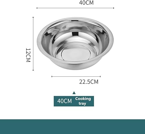 Bol inox saladier en acier inoxydable bol mélangeur schüßel Ø 40 cm - Nail Gallerys