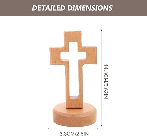 DEARMAMY Croix En Bois Avec Base Amovible: Plateau De Table Crucifix Debout De 5. 2 Pouces (14. 3Cm)-Conception Creuse Pour La Prière De Pâques L'église D'autel Catholique La Maison - Nail Gallerys