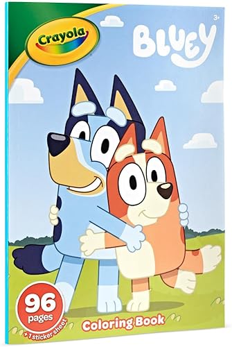 CRAYOLA Livre de coloriage Bluey | 96 pages de Bluey Colouring Fun | Feuille d'autocollants incluse | Idéal pour les enfants à partir de 3 ans - Nail Gallerys