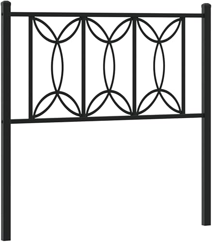 IKAYAA Tête de lit 180 cm Tête de lit métal Têtes de lit pour Adulte Meuble de Chambre à Coucher Accessoire de Lit Intérieur -Noir-180 cm - Nail Gallerys