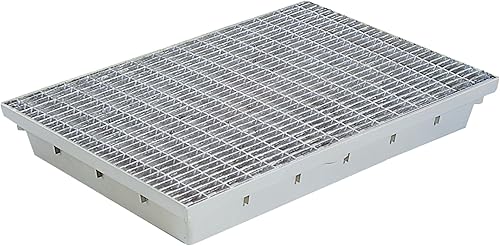 MEA Paillasson encastrable en SMC, Dimensions 75x50x8 cm, avec Grille caillebotis en Acier galvanisé Maille 30/10 - Nail Gallerys