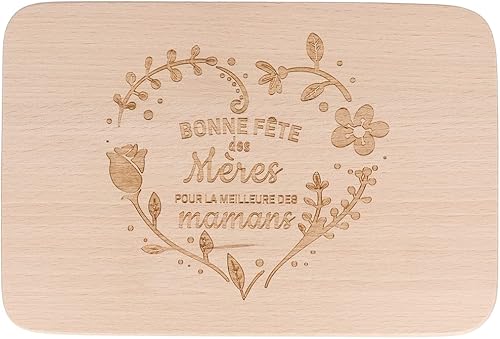Spruchreif | Petite Planche à Découper en Bois | Planche à Découper pour Le Petit Déjeuner | Assiette en Bois avec Gravure | Cadeau Maman | Meilleure Maman | Cadeau Maman Fête des Mères - Nail Gallerys