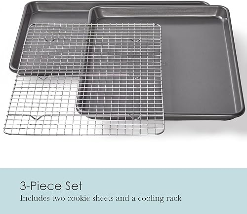 Chicago Metallic 16833 Set de 2 Jelly Roll Pans avec rack de refroidissement - Nail Gallerys