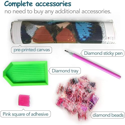 WHYCJXWL Kits d'art diamant pour adultes et enfants, peinture à strass ronds avec diamants, art diamant évoli (30,5 x 40,6 cm) - Nail Gallerys