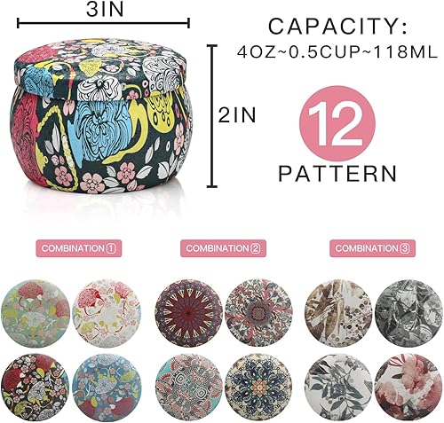 YINUO LIGHT Pot Bougie Vide 24 Mini Pots de 4oz pour La Fabrication de Bougies DIY, Stockage de thé Séché, Bonbons, Épices - Cadeaux Fête des mères - Nail Gallerys