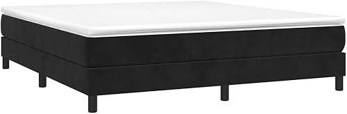 Tino Tech Lit à sommier tapissier, cadre de lit, sommier tapissier, gris foncé, 90 x 200 cm, velours - Nail Gallerys