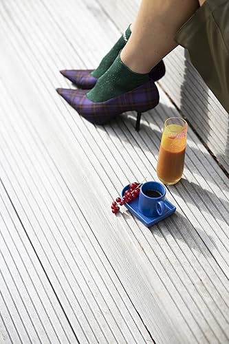 BY ON Niki Tasse à expresso avec soucoupe en porcelaine Bleu Tasse à expresso avec soucoupe Assiette Design scandinave Design rétro Tasse en porcelaine - Nail Gallerys