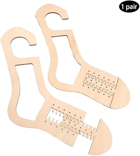 Bloqueurs De Chaussettes En Bois Bloqueurs De Chaussettes à Tricoter Avec Cintre Modèle De Tricot Bricolage Bloqueurs De Chaussettes Taille Réglable Chaussette Tricotée En Bois 1 paire Type creux - Nail Gallerys