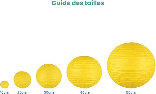 Lampion Boule Papier 30 CM Blanche Collection Liberty - Lanterne Japonaise Papier - Lanterne Chinoise en Papier pour Mariage Baby Shower et autre Célébrations Champetre Boheme ou Romantique - Nail Gallerys