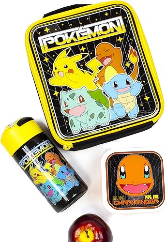 Pokemon Sac à lunch 5 pièce (bouteille d'eau de sac de nourriture 3 pots de snac taille unique - Nail Gallerys
