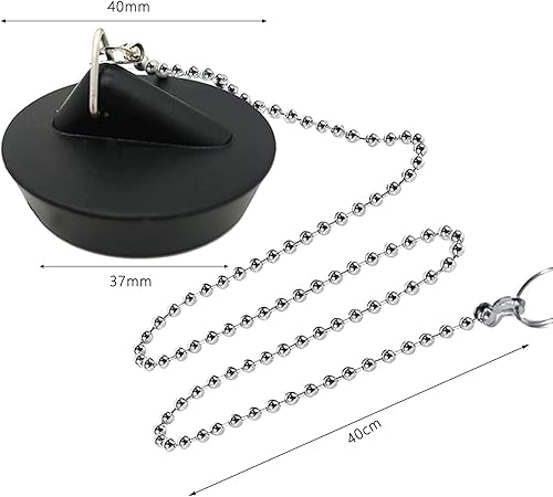 2 Pièces Générique Bouchons d'Evacuation en Caoutchouc pour Baignoire, Évier de Cuisine et Lavabo - Nail Gallerys