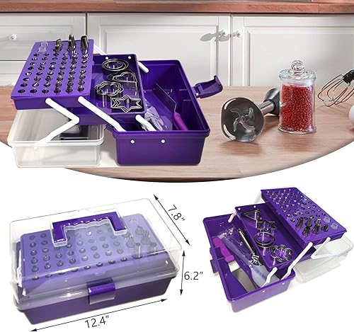 Kit Patisserie Accessoire, Malette Patisserie Accessoires Professionnel, 232pcs Fournitures de Décoration de Gâteaux Boîte de Rangement Pliable à Trois Couches - Nail Gallerys