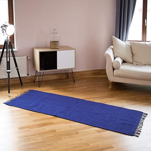 Relaxdays 10020461_586 Tapis de Couloir à Franges Coton Gris 80 x 200 - Nail Gallerys