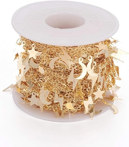 Fashewelry Chaînes satellites en acier inoxydable avec perles ovales plates pour la fabrication de bijoux - 10 m - 2,5 x 2 mm - Nail Gallerys