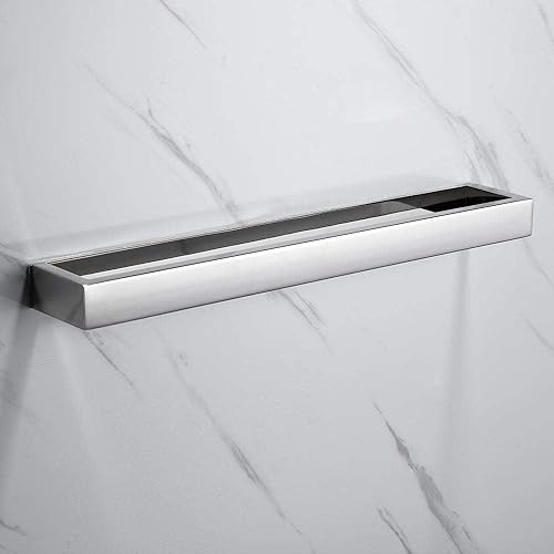 CALUCAB Barre porte-serviettes autocollante en acier inoxydable pour salle de bain et cuisine Finition chromée 40 cm - Nail Gallerys