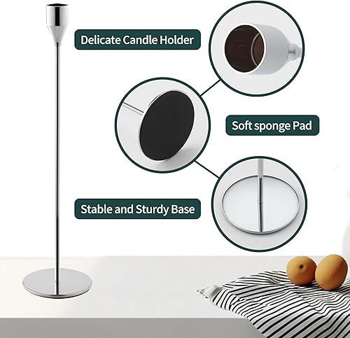 Ensemble de 6 Bougeoir, 6 Bougeoir doré, 3 Chandeliers Bougeoir Lustre Coniques de différentes hauteurs. Bougeoirs Lustre Convient aux Mariages, aux fêtes d'anniversaire et aux dîners aux Chandelier - Nail Gallerys