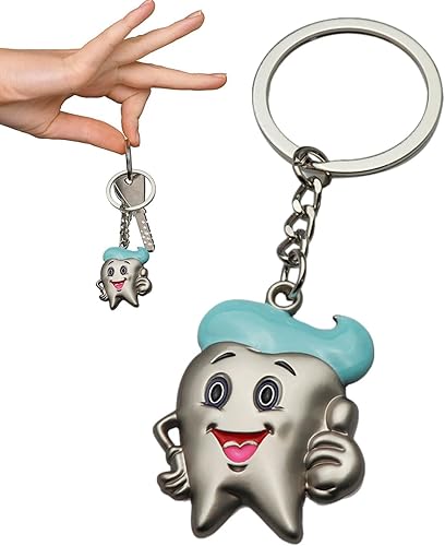 Teksome Porte-clés Dent,Porte-clés Dentiste | Porte-clés dentaire - Porte-clés de dent en alliage, porte-clés de dents, porte-clés pour cadeau de dentiste, pendentif de sac à main - Nail Gallerys
